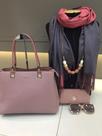Bolsa couro rosa