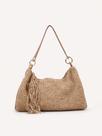 Bolsa Couro Tricô - Bege