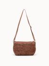 Bolsa Couro Tricô Mini Lua - Caramelo