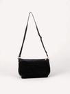 Bolsa Couro Tricô Mini Lua - Preto
