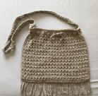 Bolsa Crochê Transversal com Franjas