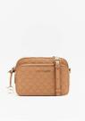 Bolsa crossbody com enfeite e pingente lança perfume -
