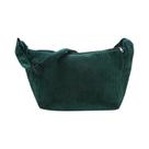 Bolsa Crossbody Feminina Minimalista de Veludo - Cor Sólida com Zíper Bolsa Crossbody Feminina Minimalista de Veludo - Cor Sólida com Zíper
