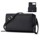 Bolsa crossbody RONSIN Wristlet Wallet Card RFID preta para mulheres