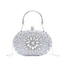 Bolsa Crystal Clutch Lanpet Rhinestone Evening Bag Silver