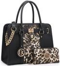 Bolsa Dasein Two Tone Satchel Vegan Leather para mulheres