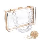 Bolsa de acrílico Clear Purse Box Clutch WJCD Women Bolsa de acrílico Clear Purse Box Clutch WJCD Women