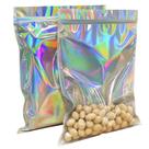 Bolsa de alumínio com zíper que pode ser fechada, 50 unidades, sacos holográficos de Mylar, 20x30cm