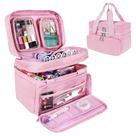 Bolsa de armazenamento artesanal SINGER Sewing Accessories Organizer rosa