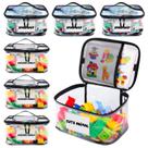 Bolsa de armazenamento de brinquedos Tesuko, pacote com 6 unidades, impermeável, PVC transparente, grande