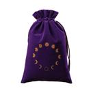 Bolsa De Armazenamento De Cartas De Tarô Em Veludo 14x22cm, Bolsa De Divinação De Fases Da Lua Para