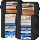 Bolsa de armazenamento de roupas Fab Totes, 90L, tecido grosso dobrável, pacote com 6