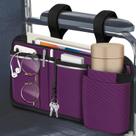 Bolsa de armazenamento lateral para cadeira de rodas FINPAC com porta-copos roxa