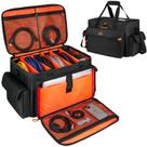 Bolsa de arquivo para cabos de DJ MRINCA com acolchoamento espesso com divisórias