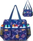 Bolsa de bingo FOKDUVB Bolsa de bingo com bolsos para Daubers Blue