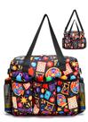Bolsa de Bingo HACHMAS com Bolsos Compacta e Portátil Preta