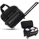 Bolsa de boliche SOGUKOER 2 com rodas, carrinho leve