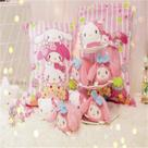 Bolsa de boneca de pudim de pelúcia com coelho, cachorro, hamster, gato e abacaxi