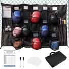 Bolsa de capacete QBA Hanging para equipe de beisebol e softball preta