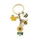 Bolsa de chaveiro Charm Cute Bee Sunflower Honeycomb Design Bolsa de chaveiro Charm Cute Bee Sunflower Honeycomb Design