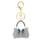Bolsa de chaveiro Creative Blue Bow Rhinestone Pen Alloy Bolsa de chaveiro Creative Blue Bow Rhinestone Pen Alloy