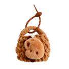 Bolsa de chaveiro fofa de pelúcia de capivara tricotada em fio macio Bolsa de chaveiro fofa de pelúcia de capivara tricotada em fio macio