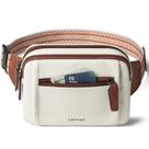 Bolsa de Cintura Fanny Pack LATMAP 3L Bege - Com Zíper Triplo