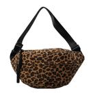 Bolsa de Cintura Feminina com Estampa de Leopardo - Crossbody em Lona