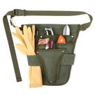 Bolsa de cintura para ferramentas de jardim ao ar livre, lona verde 313g