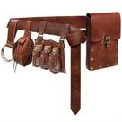 Bolsa de Cintura Steampunk Renascença em Couro PU Acessório para Cosplay