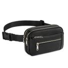 Bolsa de cintura Telena Leather Fanny Bag com alça ajustável preta