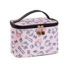 Bolsa de cosméticos AmbeAlla Bolsa de maquiagem grande rosa com porta-pincel