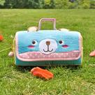 Bolsa de cosméticos Blancho Bedding Blue Bear bordada