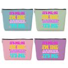 Bolsa de cosméticos jeilink, pacote com 4 unidades, presente de dança, 25x18 cm