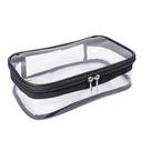 Bolsa de cosméticos Jula Vance Portátil em PVC transparente com zíper 24x14x8cm Bolsa de cosméticos Jula Vance Portátil em PVC transparente com zíper 24x14x8cm
