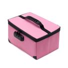 Bolsa de cosméticos KaAutoler Portable com fechadura à prova d'água (rosa)
