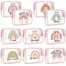 Bolsa de cosméticos Kacctyen Rainbow Clear PVC impermeável 10 unidades