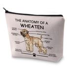 Bolsa de cosméticos LEVLO Funny Wheaten Terrier Anatomy Print
