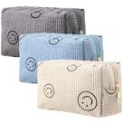 Bolsa de cosméticos Photect Corduroy Smile Face Preppy 3 unidades
