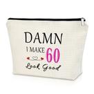 Bolsa de cosméticos Sazuwu, presente de aniversário de 60 anos para mulheres de 60 anos Bolsa de cosméticos Sazuwu, presente de aniversário de 60 anos para mulheres de 60 anos