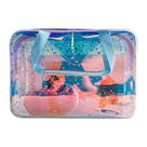 Bolsa de cosméticos TotePrint TPU Holographic Clear Star Large Blue