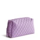 Bolsa de cosméticos Vera Bradley de algodão médio Gabardine Purple