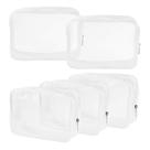 Bolsa de cosméticos Wobe Clear PVC com zíper, aprovada pela TSA, 5 pacotes