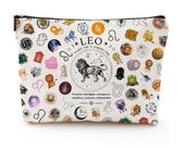Bolsa de cosméticos XYZONE Leo para mulheres com design Zodiac