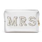 Bolsa de cosméticos Y1tvei Mrs Patch Varsity Letter Waterproof PU