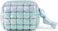 Bolsa de cosméticos Yarnic Bolsa de maquiagem acolchoada Puffy Iridescent Blue