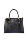 Bolsa de couro croco estruturada Emmy Bolsa de couro croco estruturada Emmy