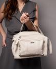 Bolsa de couro feminina tiracolo off White Ana