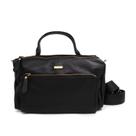 Bolsa de couro feminina tiracolo preta Janaina