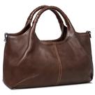 Bolsa de couro Iswee Tan para mulheres, cor café
